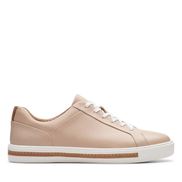 Clarks Womens Un Maui Lace Trainers Blush Leather | CA-2487310